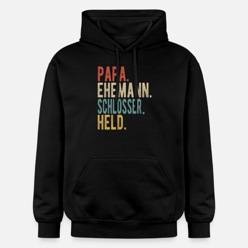 Schlosser Papa Ehemann Held - Gildan Unisex Softstyle® Midweight Hoodie - Schwarz