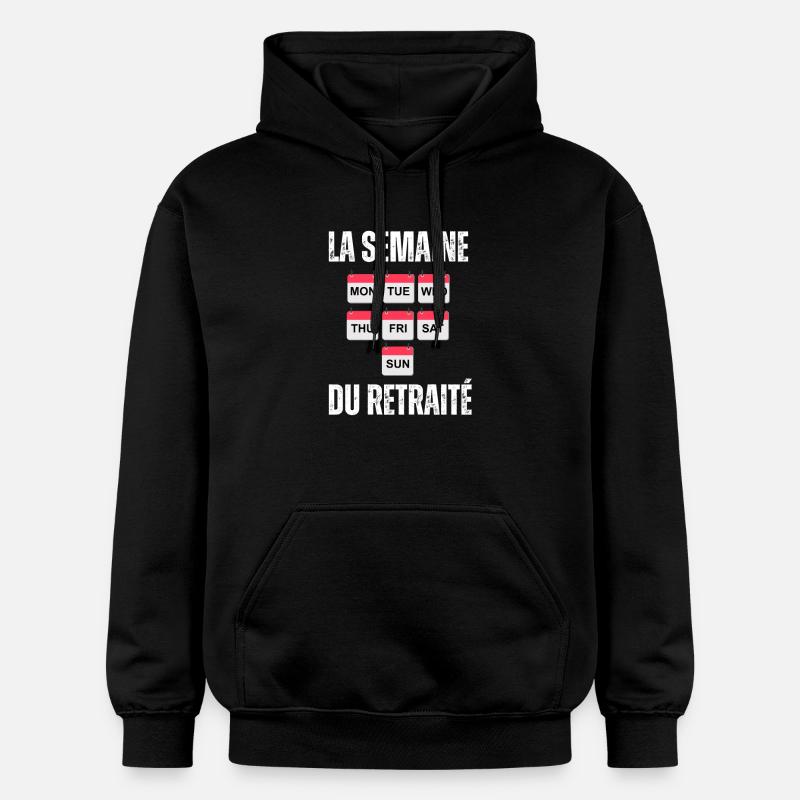 la semaine du retraité - Sweat à capuche Softstyle® Gildan Unisexe - noir