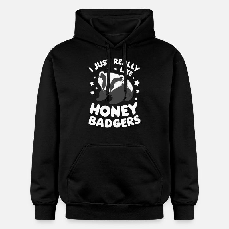 Dachs Honigdachs Tier - Gildan Unisex Softstyle® Midweight Hoodie - Schwarz
