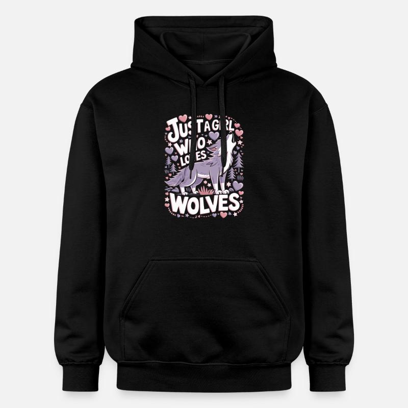 Fille Loup Disant - Sweat à capuche Softstyle® Gildan Unisexe - noir