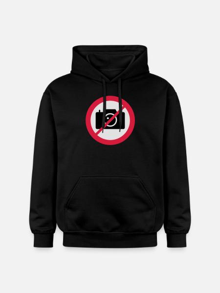 road sign camera - Gildan Unisex Softstyle® Midweight Hoodie - black