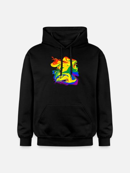 rainbow mess - Gildan Unisex Softstyle® Midweight Hoodie - Schwarz
