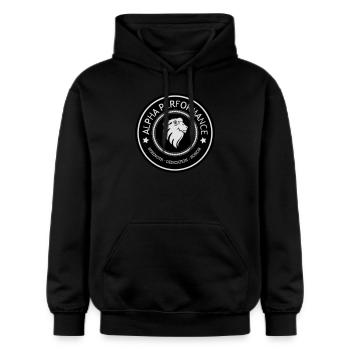 ALPHA PERFORMANCE - Gildan Unisex Softstyle® Midweight Hoodie - black - Front - Marisol (170cm) & Nik (191cm)