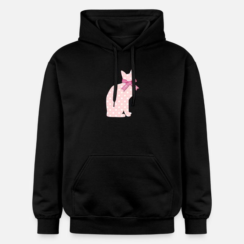 Chat rose « Vibrant » Livres - Sweat à capuche Softstyle® Gildan Unisexe - noir