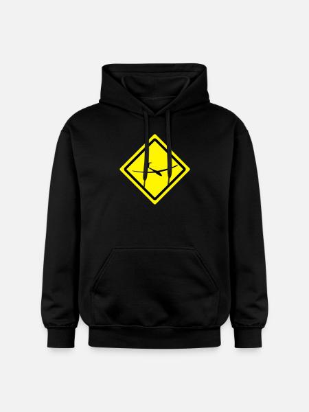 glider roadsign - Gildan Unisex Softstyle® Midweight Hoodie - Schwarz