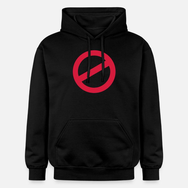 panneau d'interdiction - Sweat à capuche Softstyle® Gildan Unisexe - noir