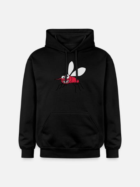 grin_mosquito_3c - Gildan Unisex Softstyle® Midweight Hoodie - black