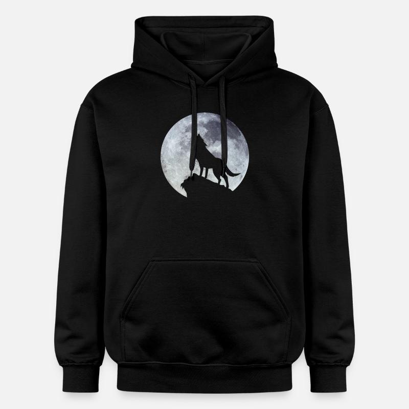 loup - Sweat à capuche Softstyle® Gildan Unisexe - noir