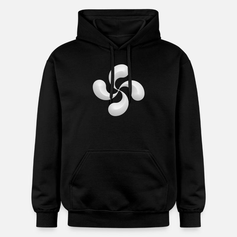 basque_cross_lauburu_8 - Sweat à capuche Softstyle® Gildan Unisexe - noir
