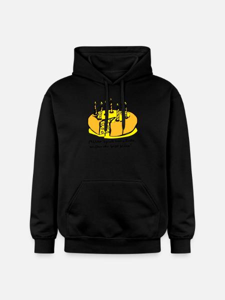 Alter und Käse - Gildan Unisex Softstyle® Midweight Hoodie - Schwarz