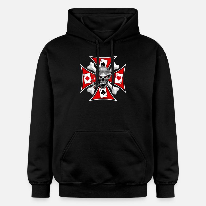 poker_design_07 - Sweat à capuche Softstyle® Gildan Unisexe - noir