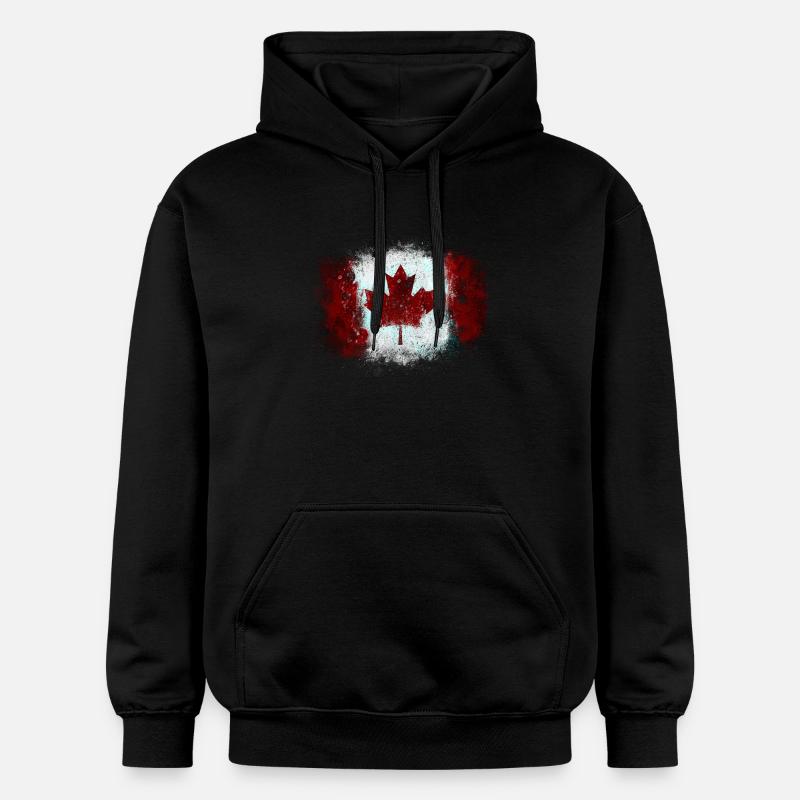 Graffiti drapeau canadien - Sweat à capuche Softstyle® Gildan Unisexe - noir