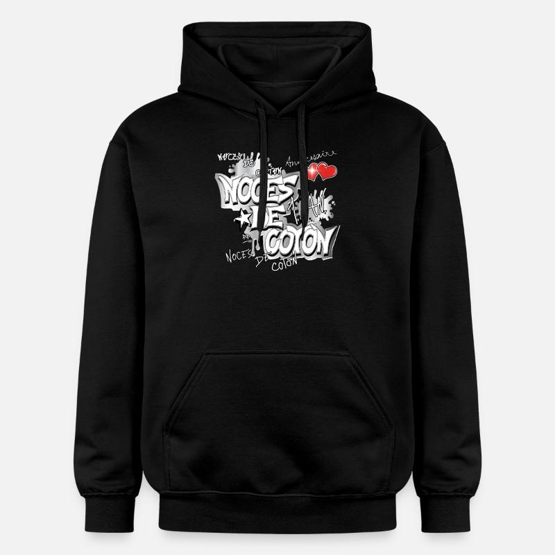 Noces de coton LUI.png - Sweat à capuche Softstyle® Gildan Unisexe - noir