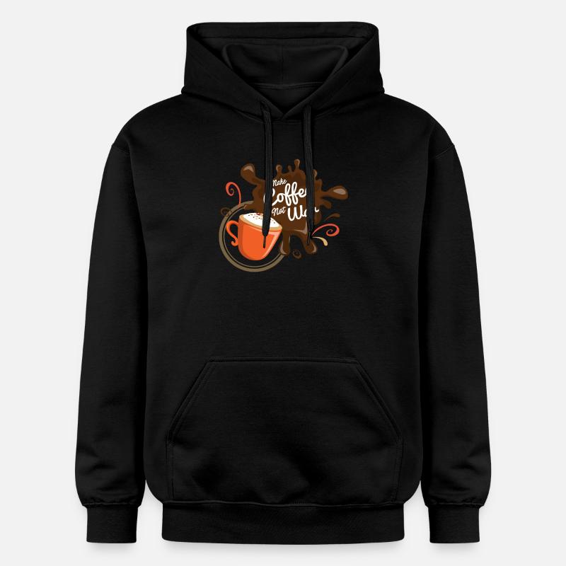 Make Coffee Not War - Sweat à capuche Softstyle® Gildan Unisexe - noir