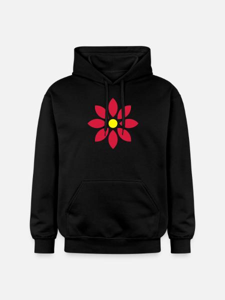 blume_02 - Gildan Unisex Softstyle® Midweight Hoodie - Schwarz