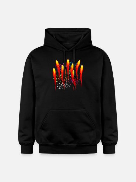 Fire fireworks fireworks - Gildan Unisex Softstyle® Midweight Hoodie - black