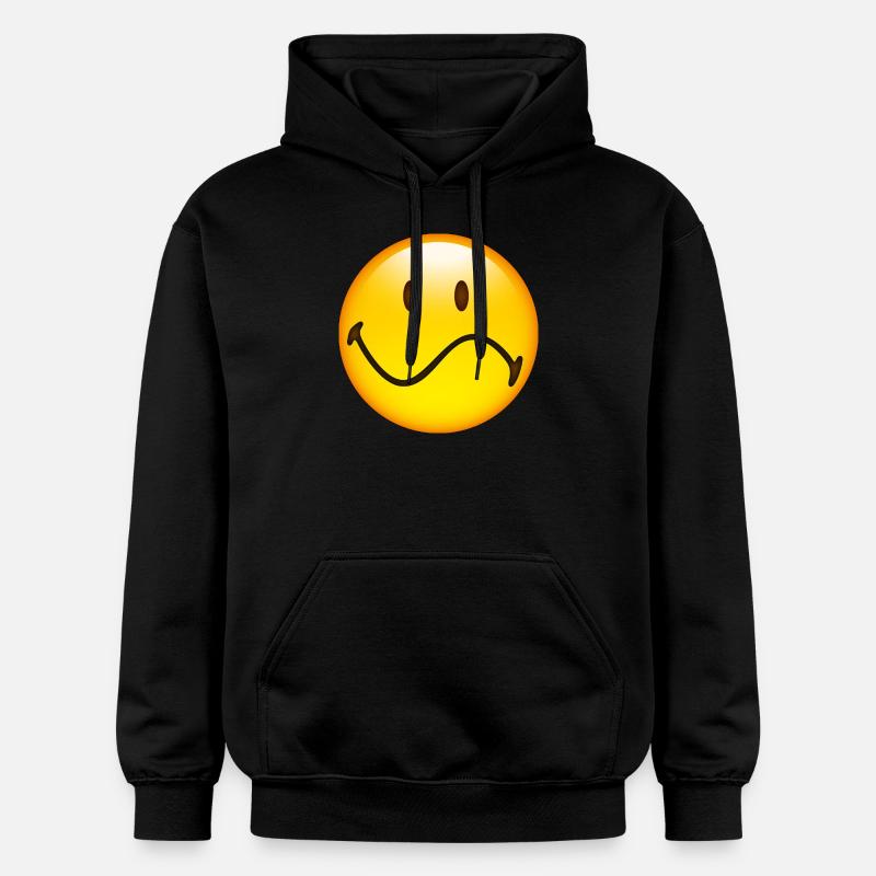 Smiley Indifferent - Sweat à capuche Softstyle® Gildan Unisexe - noir