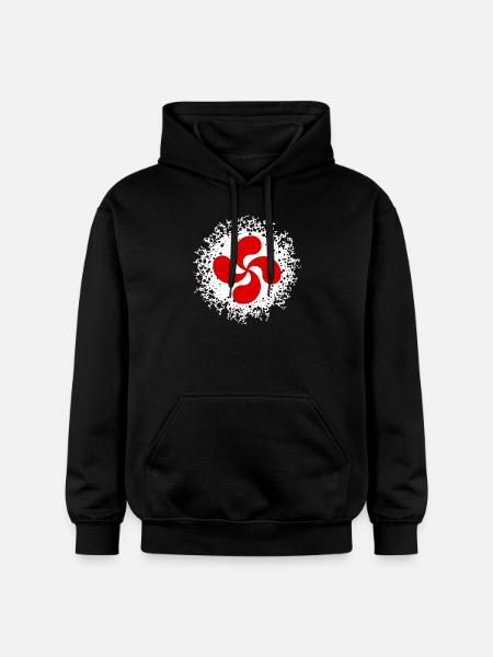 croix basque design 85 - Sweat à capuche Softstyle® Gildan Unisexe - noir