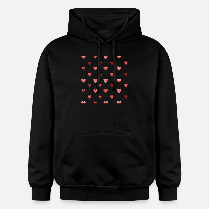 Cœurs - Sweat à capuche Softstyle® Gildan Unisexe - noir