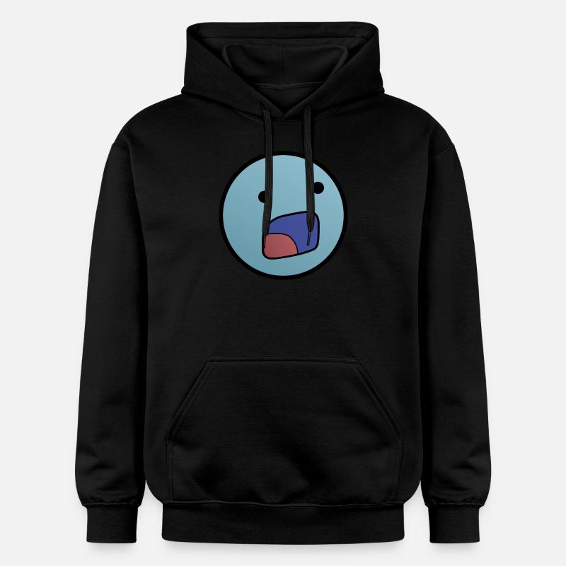 "D:" - Colon D (émote Twitch) - Sweat à capuche Softstyle® Gildan Unisexe - noir