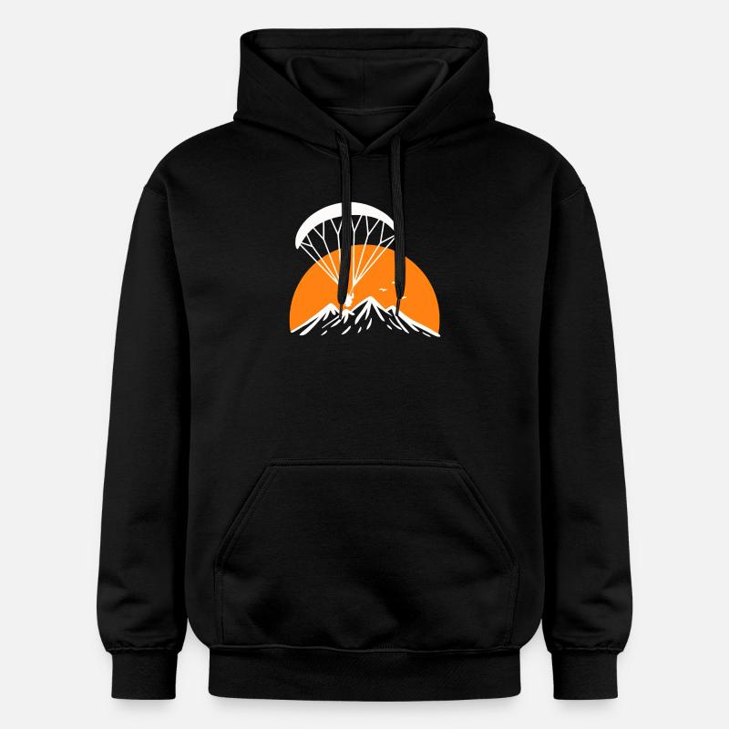 Paramotoring Rétro Design - Sweat à capuche Softstyle® Gildan Unisexe - noir