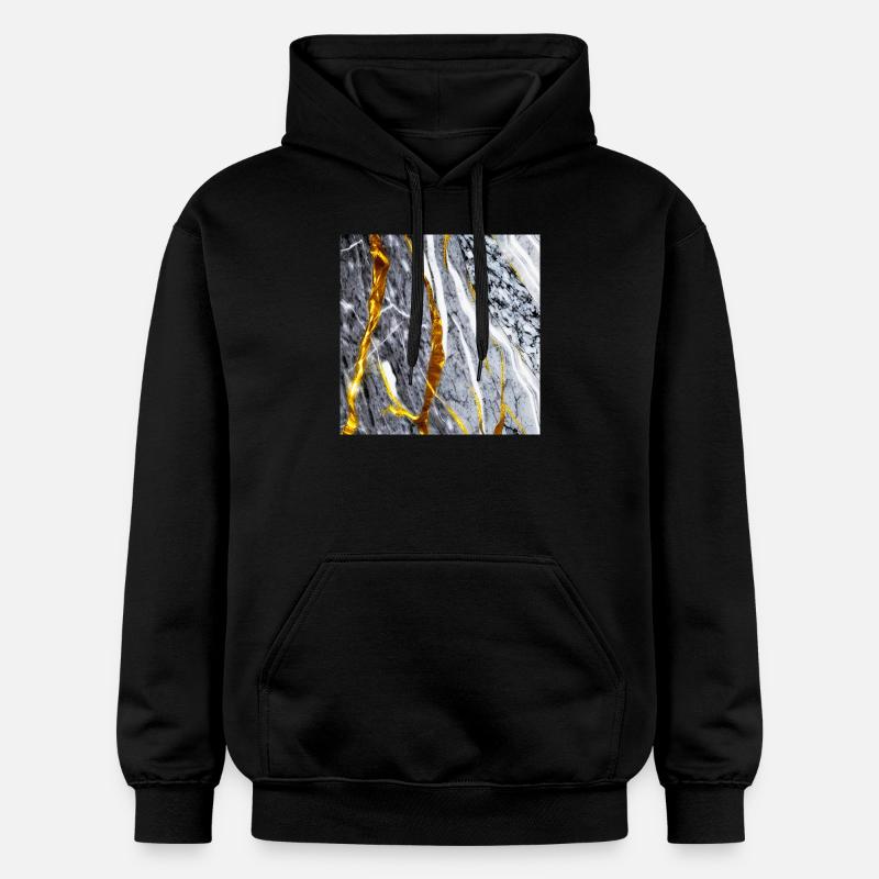 Texture Or Marbre - Sweat à capuche Softstyle® Gildan Unisexe - noir