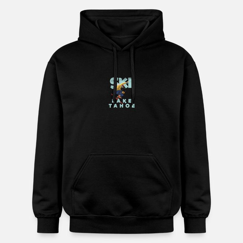 Lac Tahoe Ski - Sweat à capuche Softstyle® Gildan Unisexe - noir