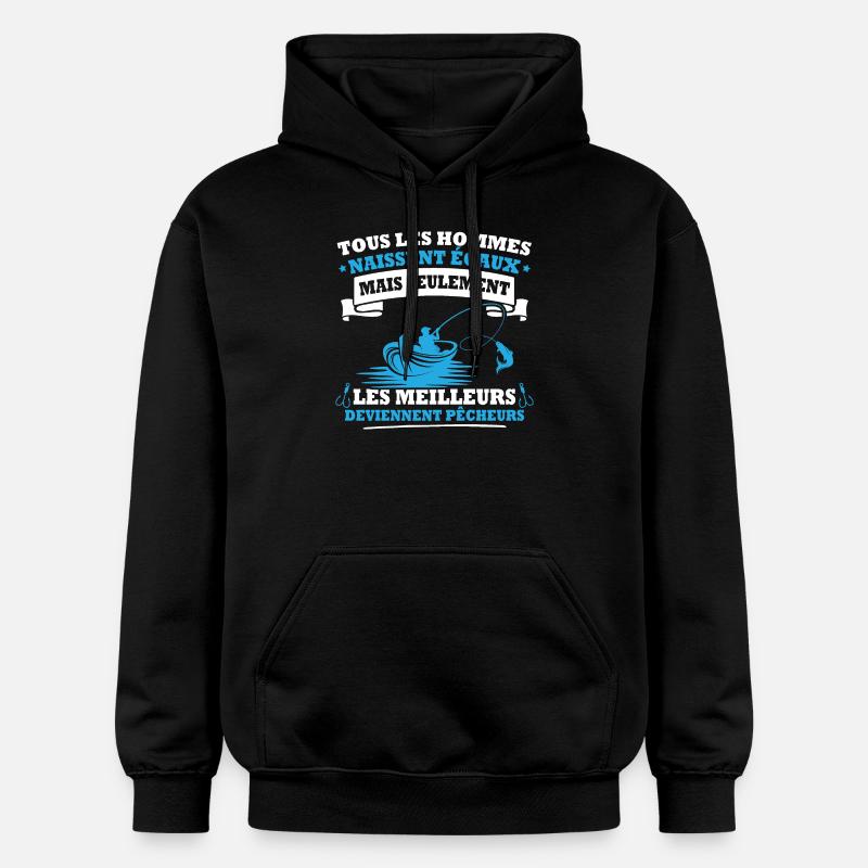 Les meilleurs deviennent pêcheurs - Sweat à capuche Softstyle® Gildan Unisexe - noir