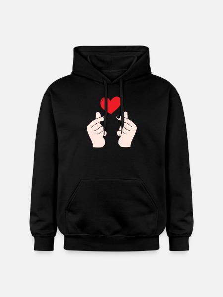 Finger hearts 5 - Gildan Unisex Softstyle® Midweight Hoodie - black