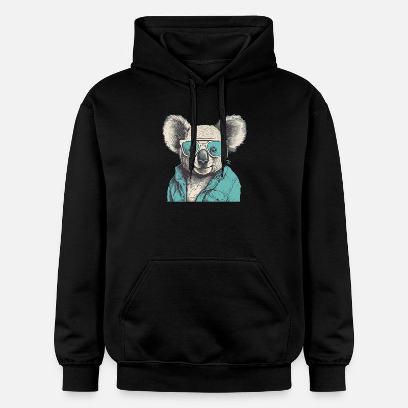 Koala cool - Sweat à capuche Softstyle® Gildan Unisexe - noir