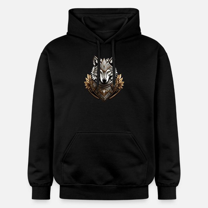 Wolf 4 von Pr3vise - Gildan Unisex Softstyle® Midweight Hoodie - Schwarz