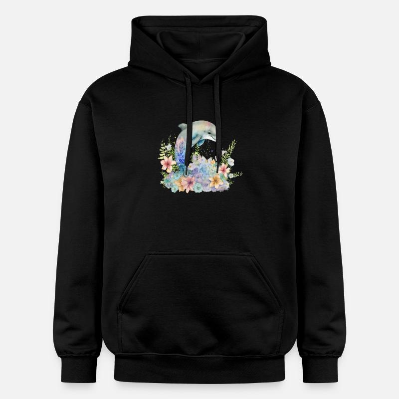 Bébé dauphin - Sweat à capuche Softstyle® Gildan Unisexe - noir