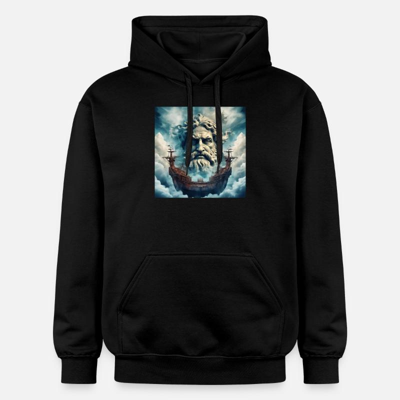 Poséidon - Sweat à capuche Softstyle® Gildan Unisexe - noir