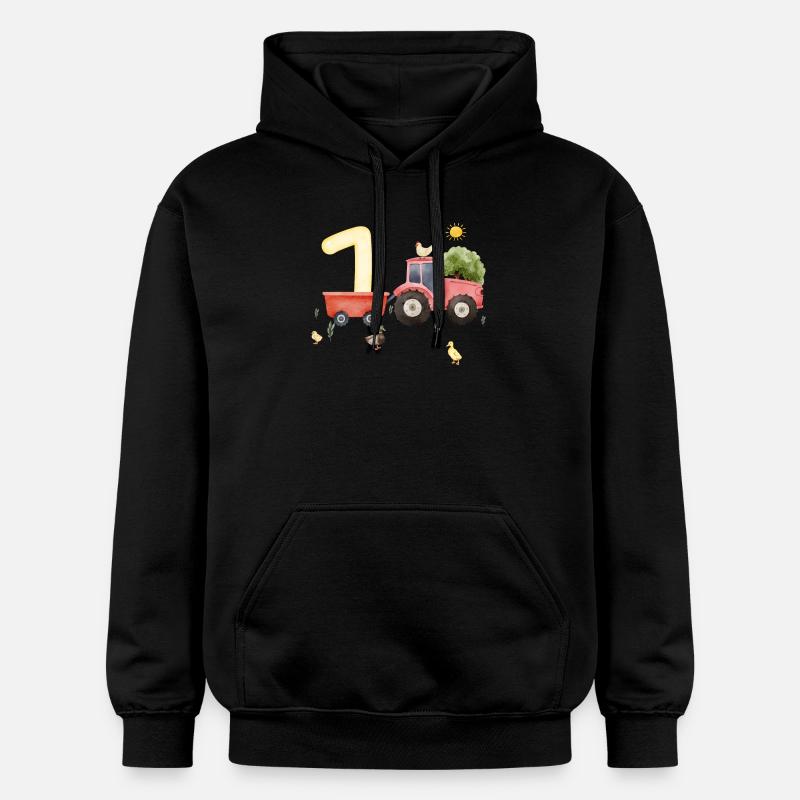 1e anniversaire ferme agriculture - Sweat à capuche Softstyle® Gildan Unisexe - noir