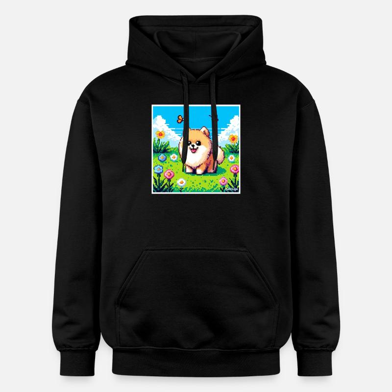 Pixel Pom - Sweat à capuche Softstyle® Gildan Unisexe - noir