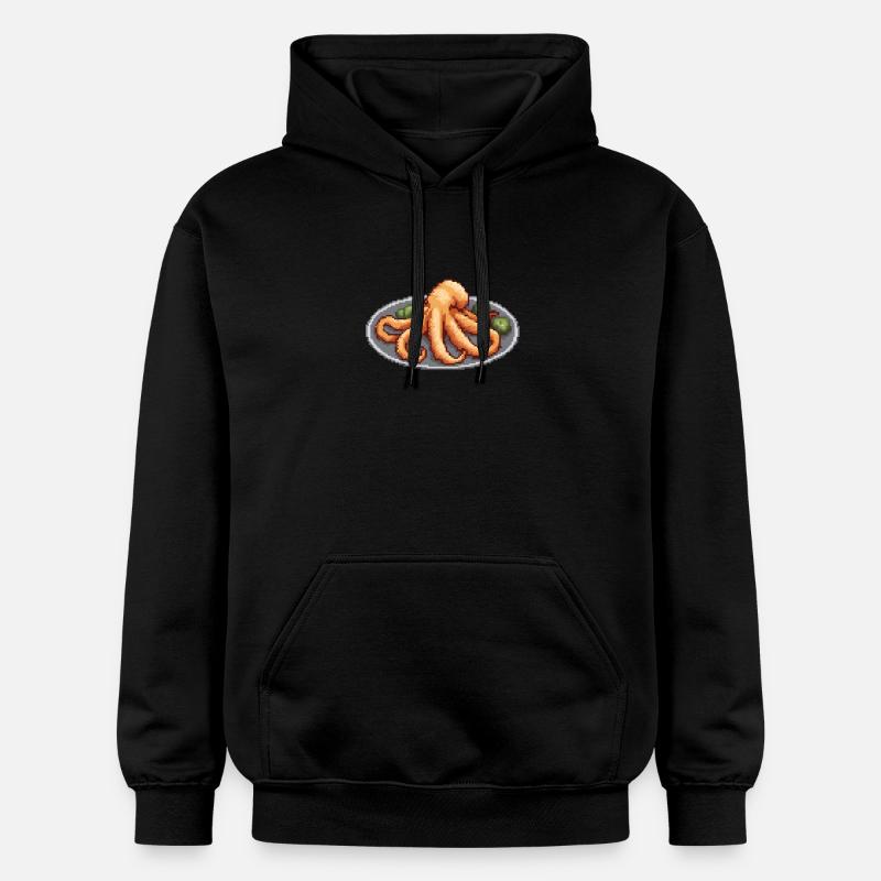 Plaque Octo-Pixel - Sweat à capuche Softstyle® Gildan Unisexe - noir