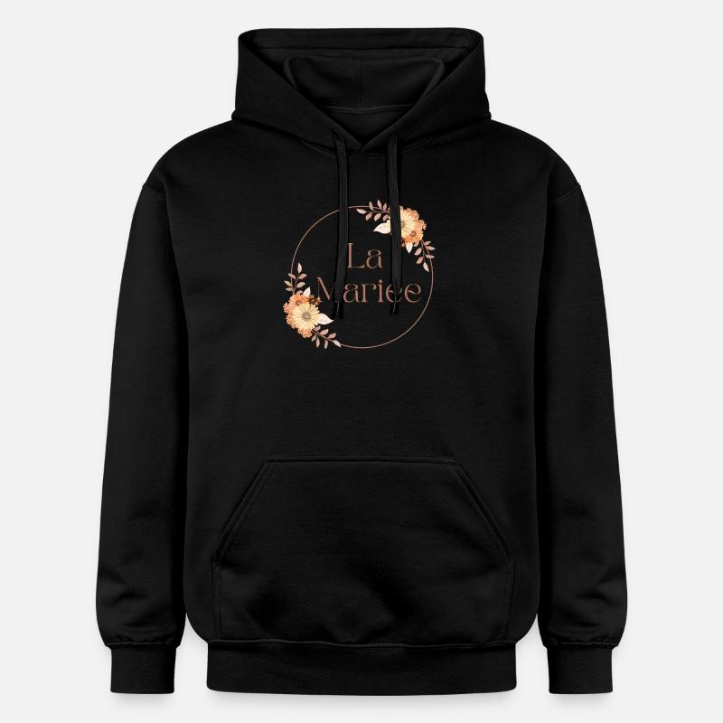 Die Blumenbraut - Braut Geschenkidee - Gildan Unisex Softstyle® Midweight Hoodie - Schwarz