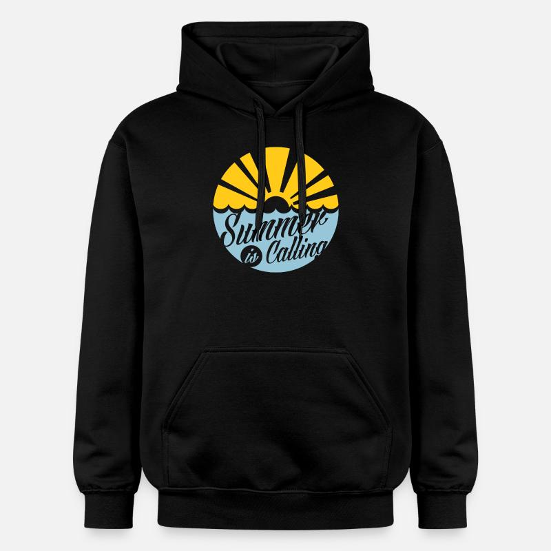 L’été appelle le blanc - Sweat à capuche Softstyle® Gildan Unisexe - noir