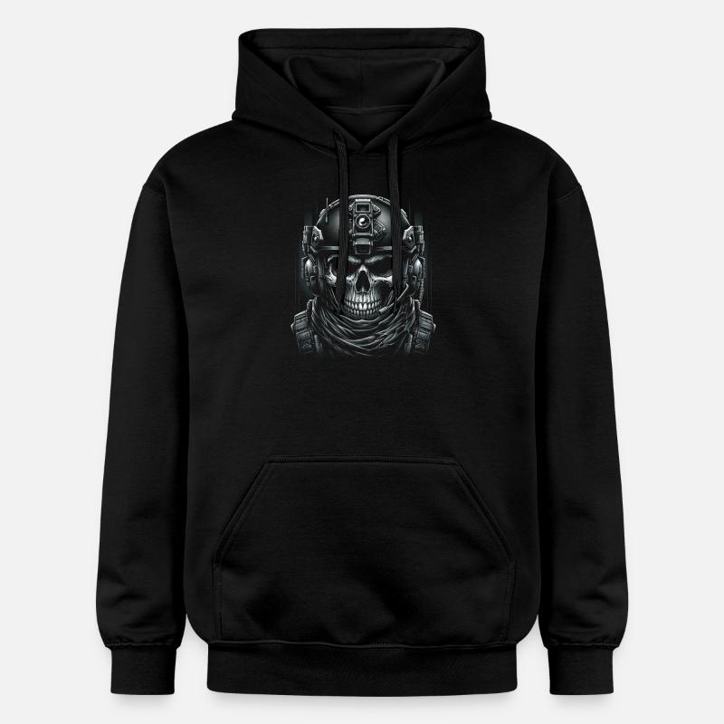 Crâne tactique Commando - Sweat à capuche Softstyle® Gildan Unisexe - noir