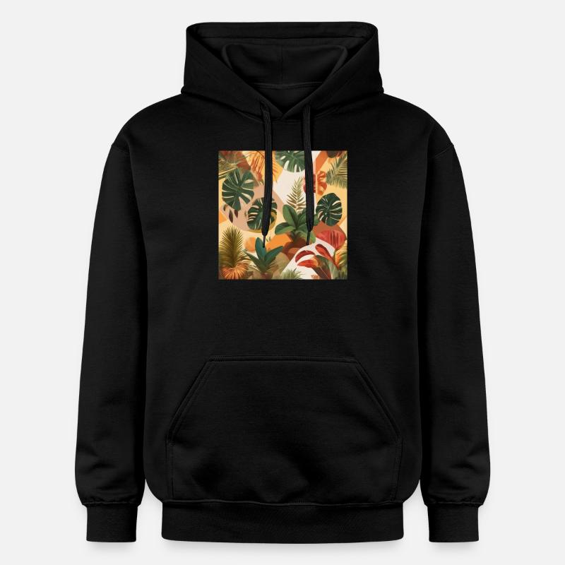 Célébration de la Biodiversité Tropicale - Sweat à capuche Softstyle® Gildan Unisexe - noir