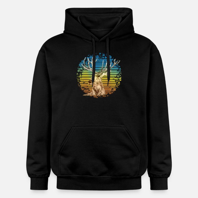 Cerf - Sweat à capuche Softstyle® Gildan Unisexe - noir