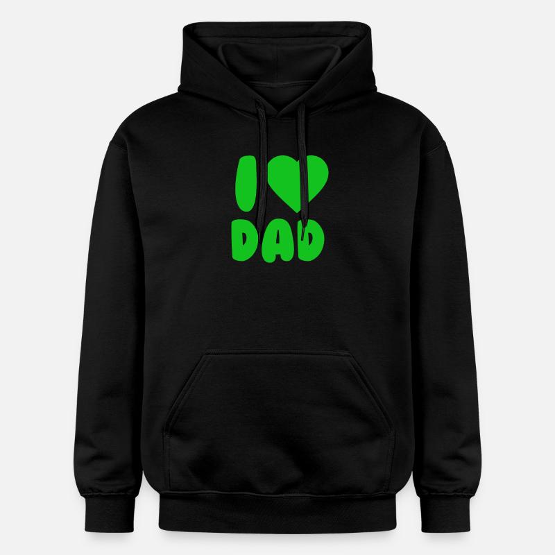 J’AIME PAPA Vert - Sweat à capuche Softstyle® Gildan Unisexe - noir