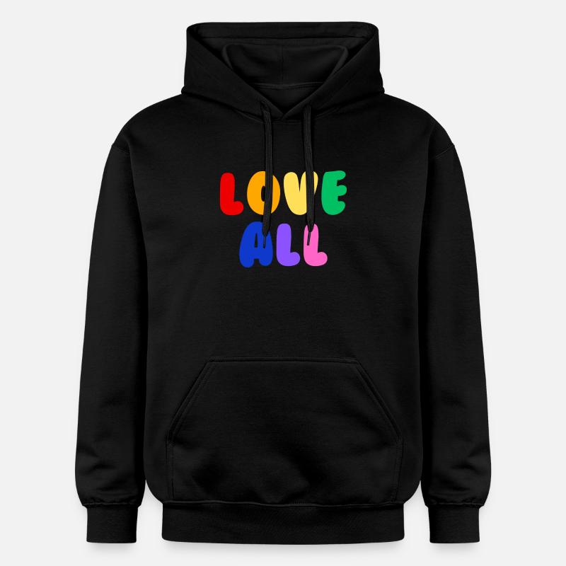 Amour à tous Pride - Sweat à capuche Softstyle® Gildan Unisexe - noir