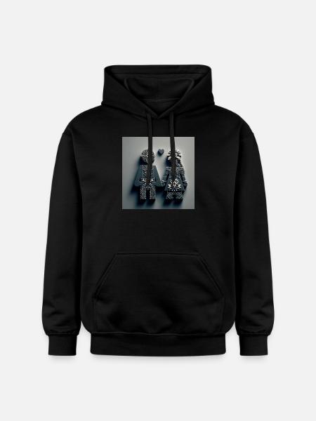 Couple hand in hand - Gildan Unisex Softstyle® Midweight Hoodie - black