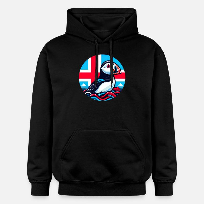 Islande Islande 1 - Sweat à capuche Softstyle® Gildan Unisexe - noir