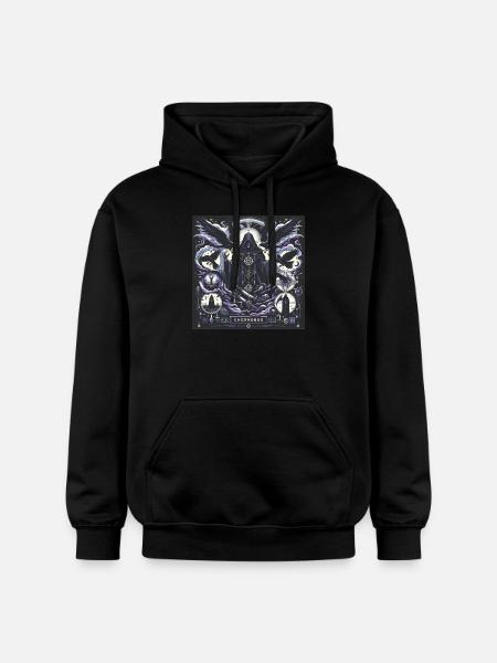 Chernobog: Slavic God of Darkness - Gildan Unisex Softstyle® Midweight Hoodie - black