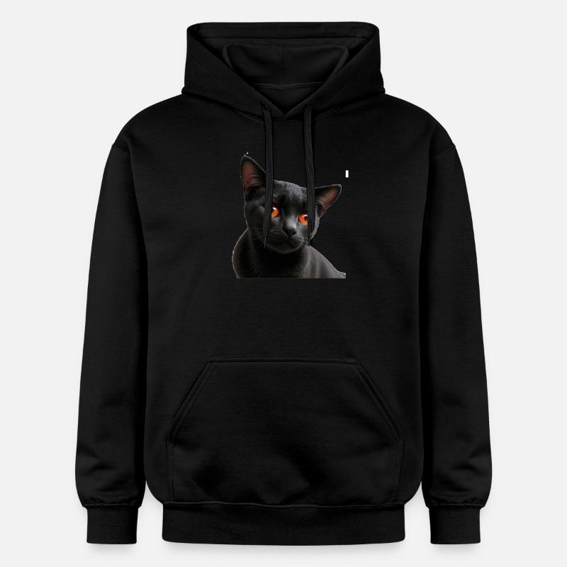 Chat noir - Sweat à capuche Softstyle® Gildan Unisexe - noir