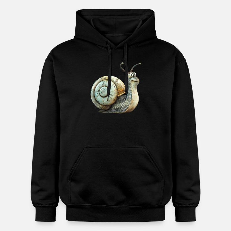 Escargot de vigne drôle - Sweat à capuche Softstyle® Gildan Unisexe - noir