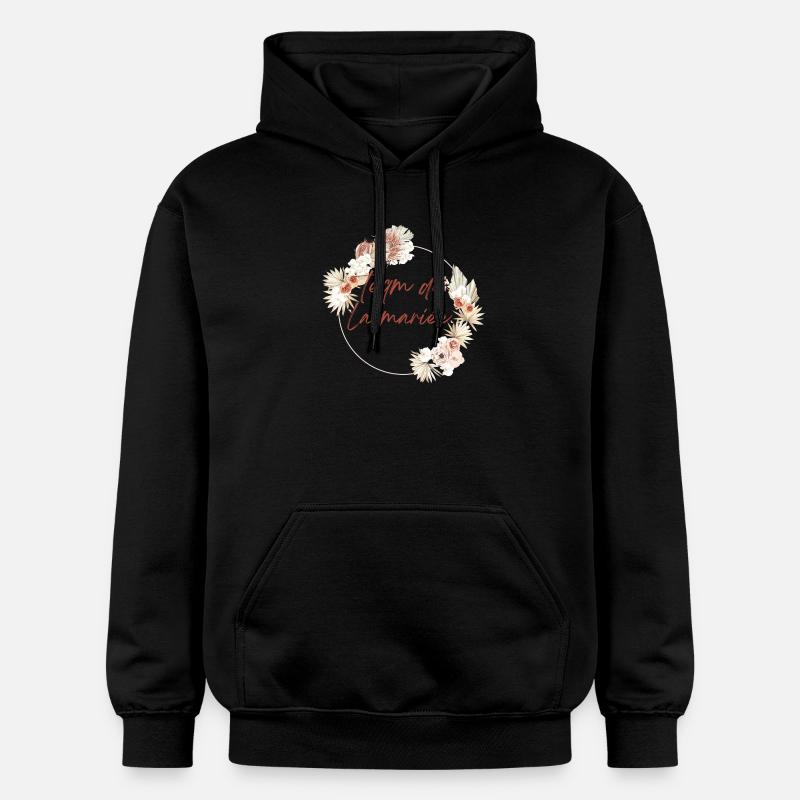 Brautteam Krone Boho Blumen - Gildan Unisex Softstyle® Midweight Hoodie - Schwarz