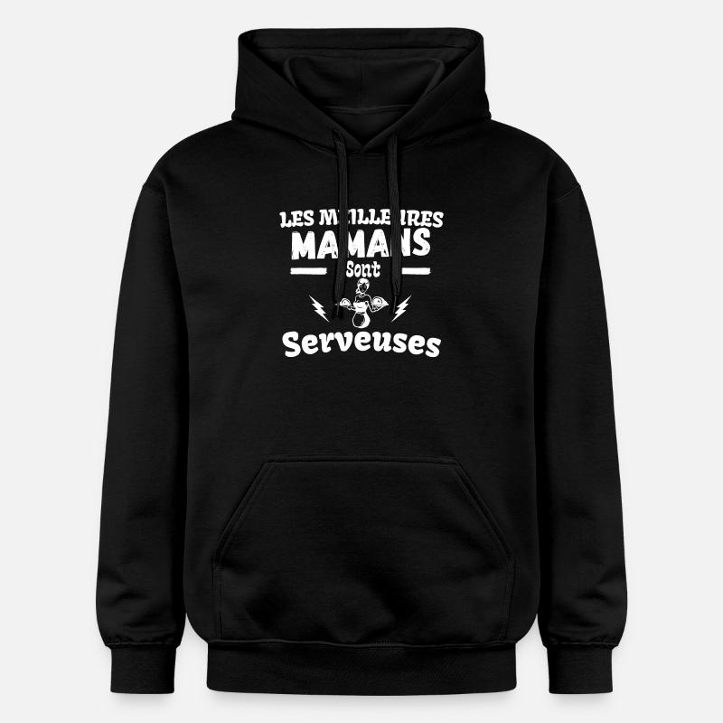MAMAN SERVEUSE - Sweat à capuche Softstyle® Gildan Unisexe - noir